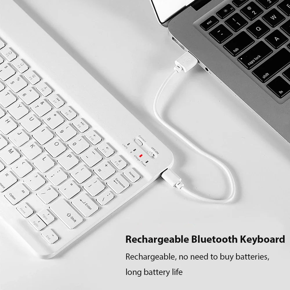 Mini Bluetooth Wireless Keyboard Set - Universal Phone Tablet iPad Keyboard and Mouse Accessories