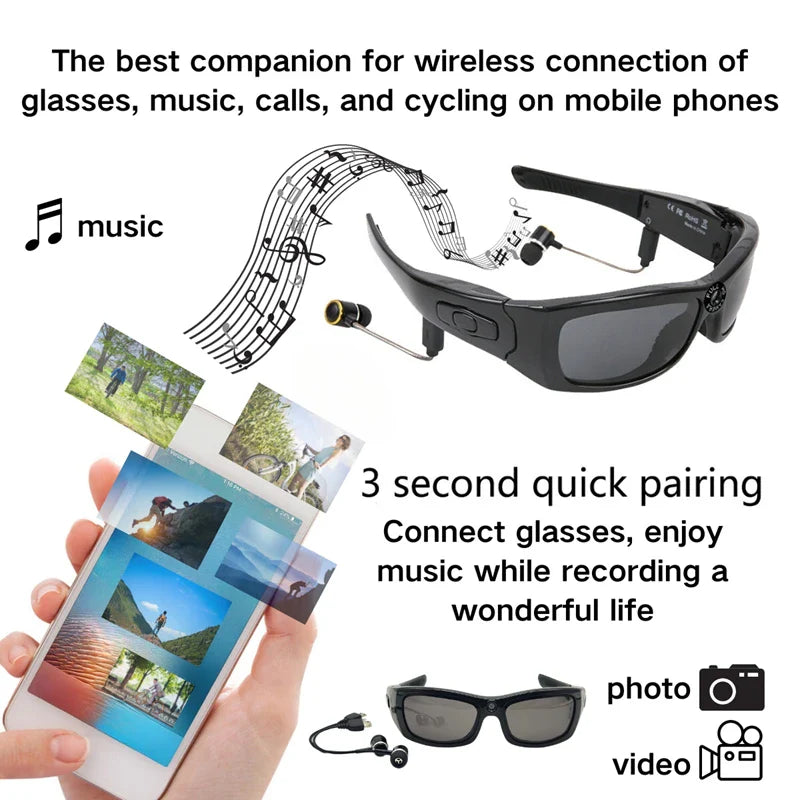 Xiaomi Sports Camera Glasses — Sense Bluetooth, Music & Call, Intelligent Recording, Waterproof, UV-Proof Outdoor Sports and Cycling Glasses