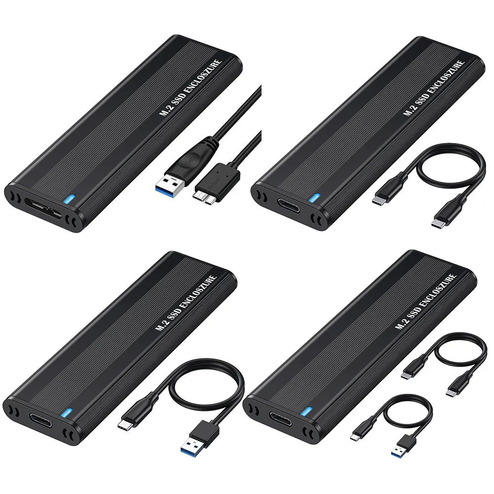 10Gbps M.2 NVMe SSD Enclosure — Solid-State Drive Adapter for 2230/2242/2260/2280 SSDs, Tool-Free Installation