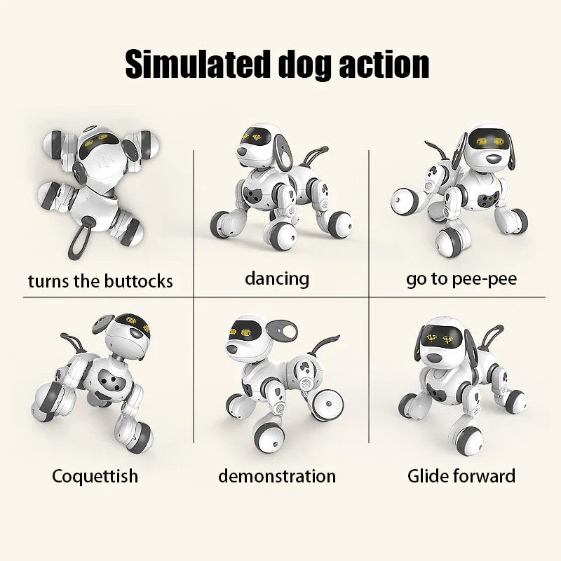 Funny RC Robot Dog – Electronic Stunt Dog with Voice Commands, Touch-Sense, Music and Songs for Boys and Girls, Model 6601