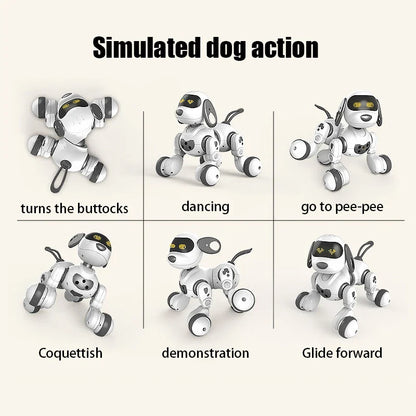 Funny RC Robot Dog – Electronic Stunt Dog with Voice Commands, Touch-Sense, Music and Songs for Boys and Girls, Model 6601