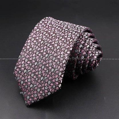 Men’s Wedding Floral Necktie - Wave Fireworks Meteor Flower Design Tie for Groom, Business & Formal Accessories Gift