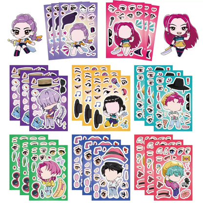 K-Pop Demon Hunters Birthday Party Favors — Keychains, Candy Boxes, Stickers & Masks for Kids