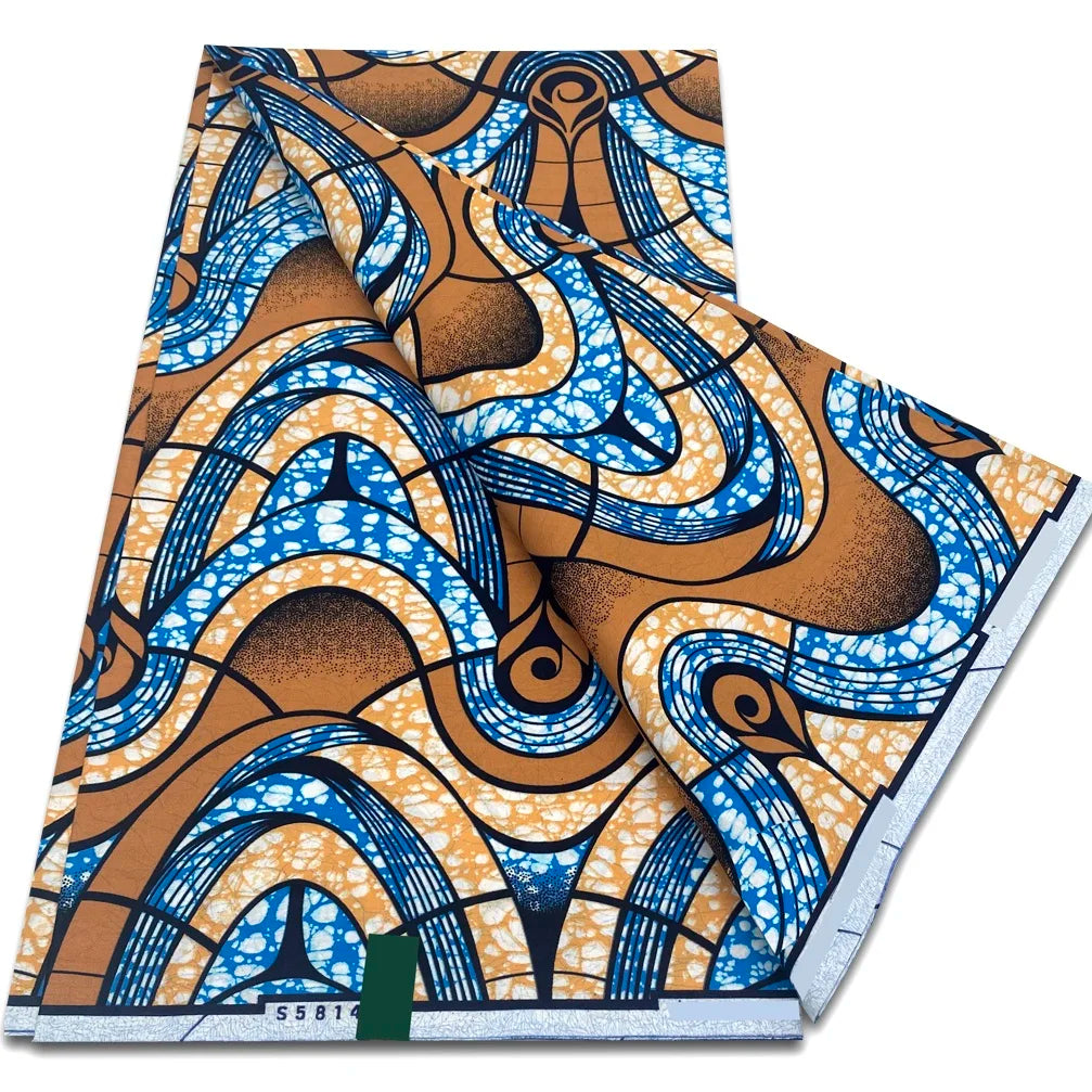 African Real Wax Print Fabric - 100% Cotton Ankara Sewing Material Wholesale Quality