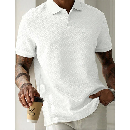 Men's Solid Color Polo Shirt - Summer Short Sleeve Breathable Streetwear Casual Top