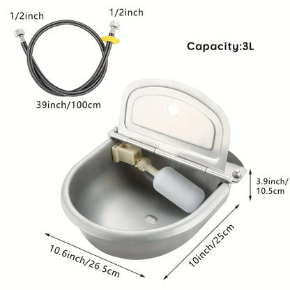 Damaly Automatic Pet Water Dispenser - Gravity-Fed Dog & Cat Drinking Bowl with Easy-Clean Reservoir