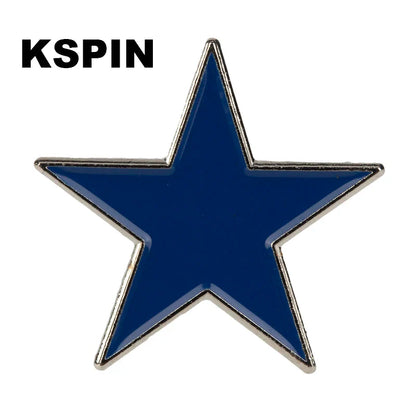 Baby Blue Metal Star Lapel Pin Brooch – Colorful Enamel Star Badge Accessories for Jackets, Bags & Fashion Outfit Decor