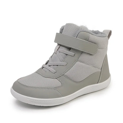 Kids Wide Toe Snow Boots - Warm Minimalist Barefoot Winter Shoes for Boys & Girls Toddlers