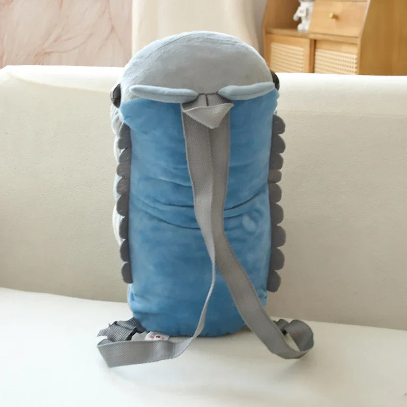 40cm Pill Bug Plush Backpack - Cute Cartoon Stuffed Animal Shoulder Bag for Kids & Girls Birthday Gift
