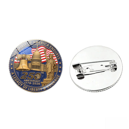 250th Anniversary USA Commemorative Pin - Liberty Eagle Patriotic Badge Brooch 1776-2026 Collectible Gift