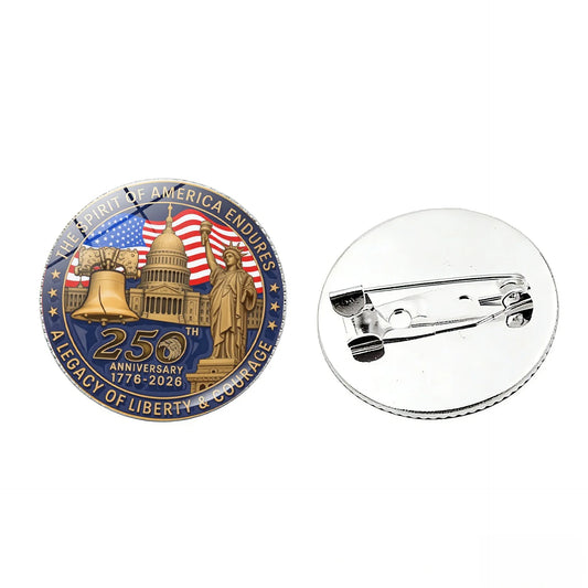 250th Anniversary USA Commemorative Pin - Liberty Eagle Patriotic Badge Brooch 1776-2026 Collectible Gift