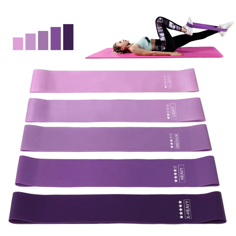 Get Fit Anywhere: Elastic Resistance Bands for Home Training, Yoga, Pilates, Crossfit - Stretching Workout Gym Equipment for Versatile Fitness Routines