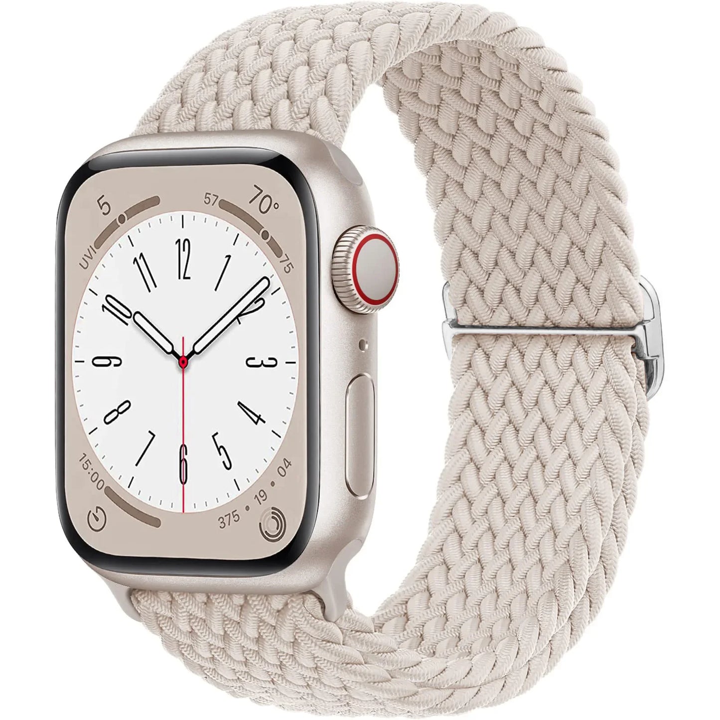 Braided Solo Loop Apple Watch Band – Adjustable Nylon Strap for iWatch Series SE, 4–8 & Ultra (40mm–49mm) Bracelet Wristband