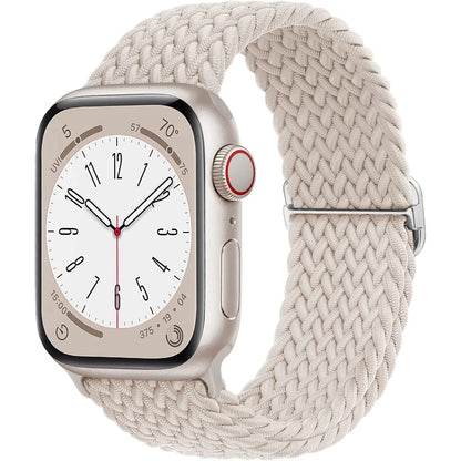 Braided Solo Loop Apple Watch Band – Adjustable Nylon Strap for iWatch Series SE, 4–8 & Ultra (40mm–49mm) Bracelet Wristband