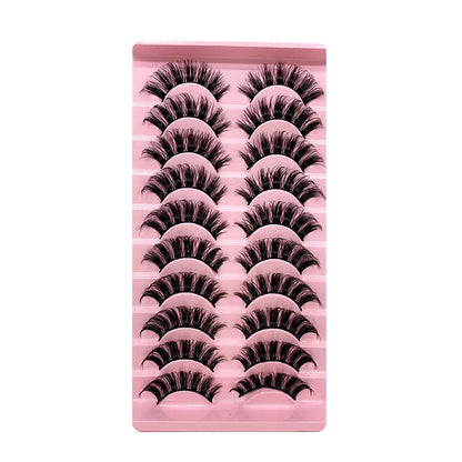 2/10 Pairs 3D Mink Russian Strip False Eyelashes – Dramatic Fake Lash Extensions for Makeup