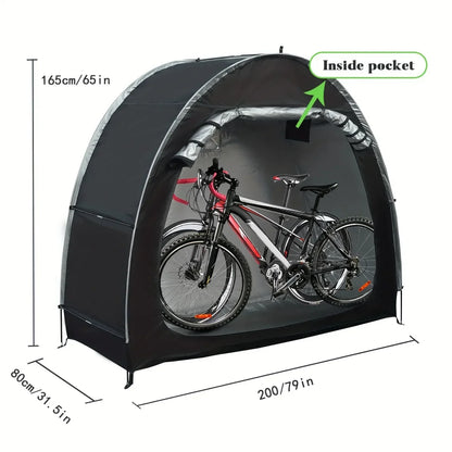Portable Bike Storage Shed Tent - Waterproof Foldable Bicycle Shelter Cover for 1-4 Bikes Outdoor Protection