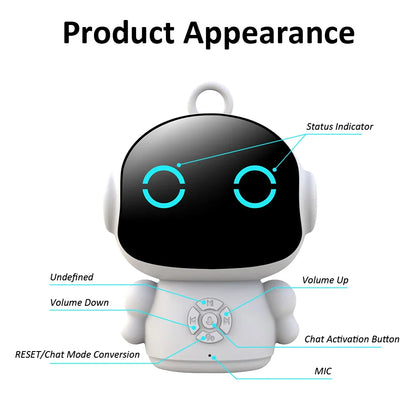 Tuya Smart AI Robot Toy – WiFi Voice Interactive Early Education Learning Machine with Speech Recognition for Kids Educational Play