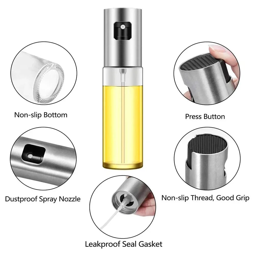 Glass Oil Sprayer Bottle - Olive Oil Mister for Cooking Salad BBQ Baking Kitchen Use