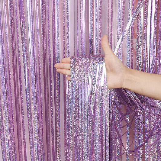 2-Meter Gold Glitter Tinsel Fringe Foil Curtain - Party Backdrop for Birthdays, Weddings, Anniversaries, Adult Celebrations