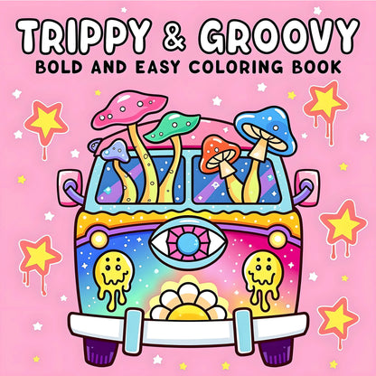 GROOVY Bold Patterns Coloring Book – Cute Adult Drawing Book for Parties & Birthdays