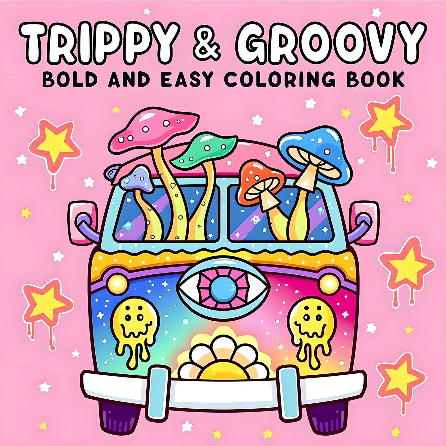GROOVY Bold & Easy Patterns Coloring Book for Adults - Cute Drawing Book and Fun Birthday or Party Gift