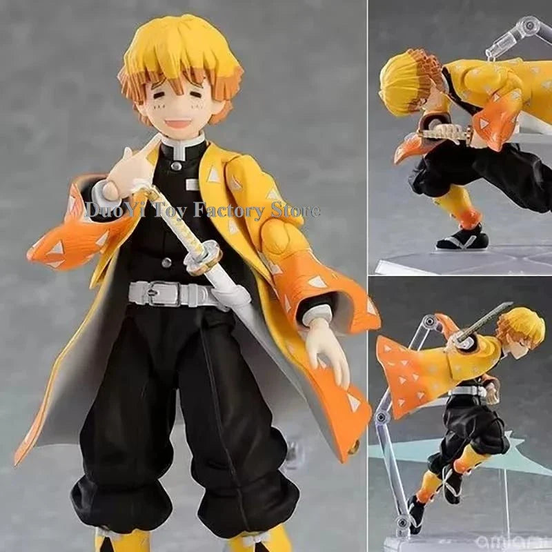 Figma Demon Slayer Action Figures – Rengoku, Tanjirou, Nezuko & Zenitsu Kimetsu no Yaiba Toys