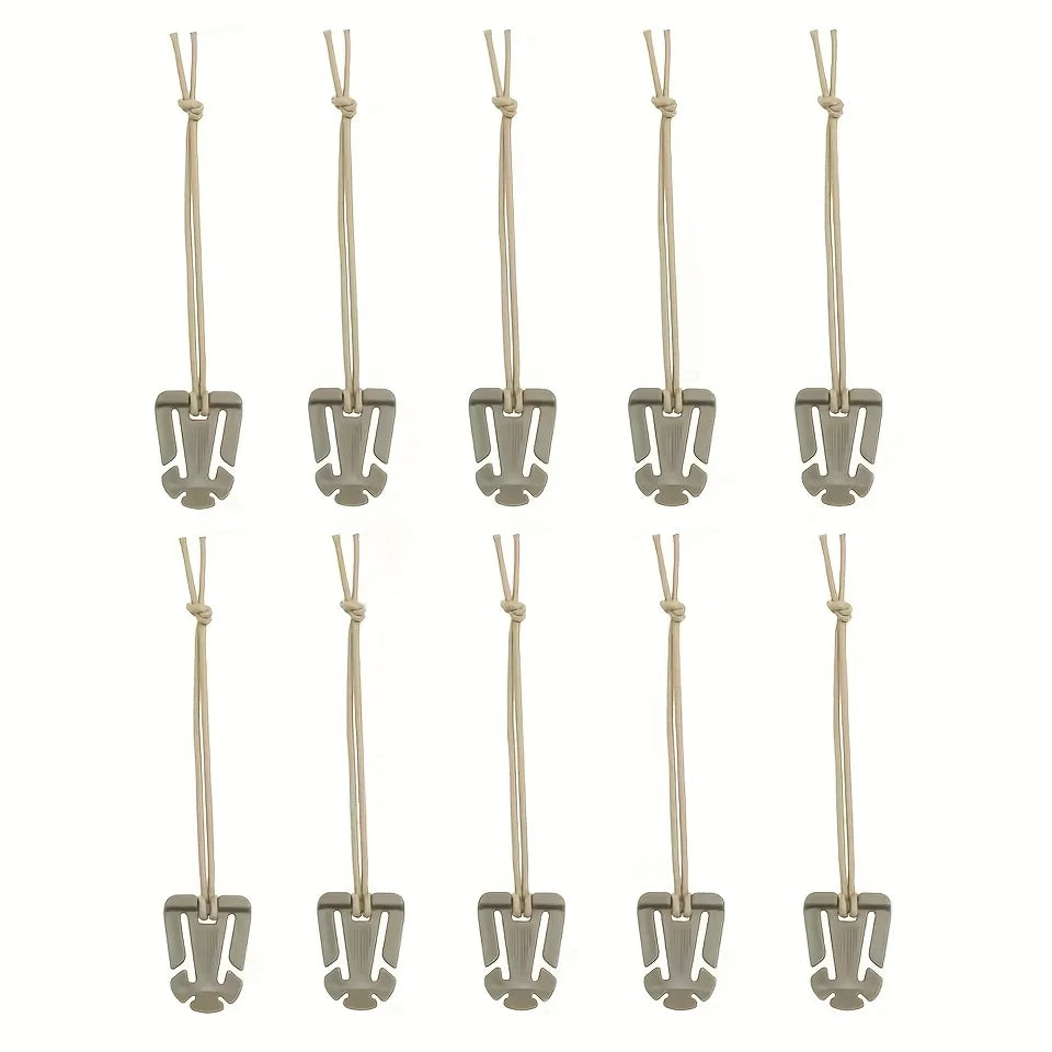 10PCS MOLLE Carabiner Clips - Outdoor Backpack Buckle Hooks EDC Tactical Bag Accessories for Camping Hiking Gear