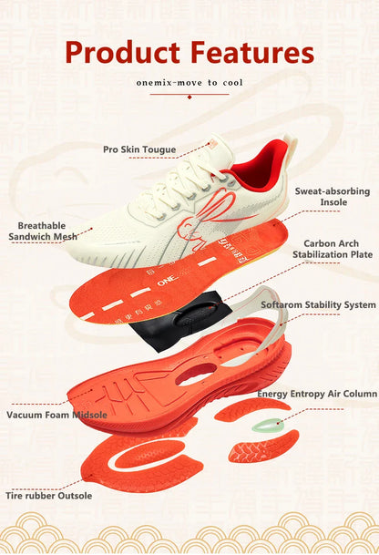 ONEMIX 2024 Men's Running Shoes – Non-Slip, Breathable, Lightweight Cushion Sneakers for Outdoor Sports