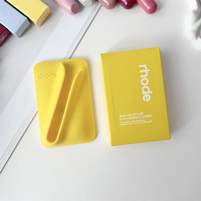Magnetic Snap-On Lip Gloss Phone Case - MagSafe-Compatible Lipstick Holder for Mobile Phones