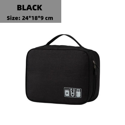 Waterproof Portable Cable Storage Bag – Digital Organizer for USB Cables, Chargers & Travel Accessories