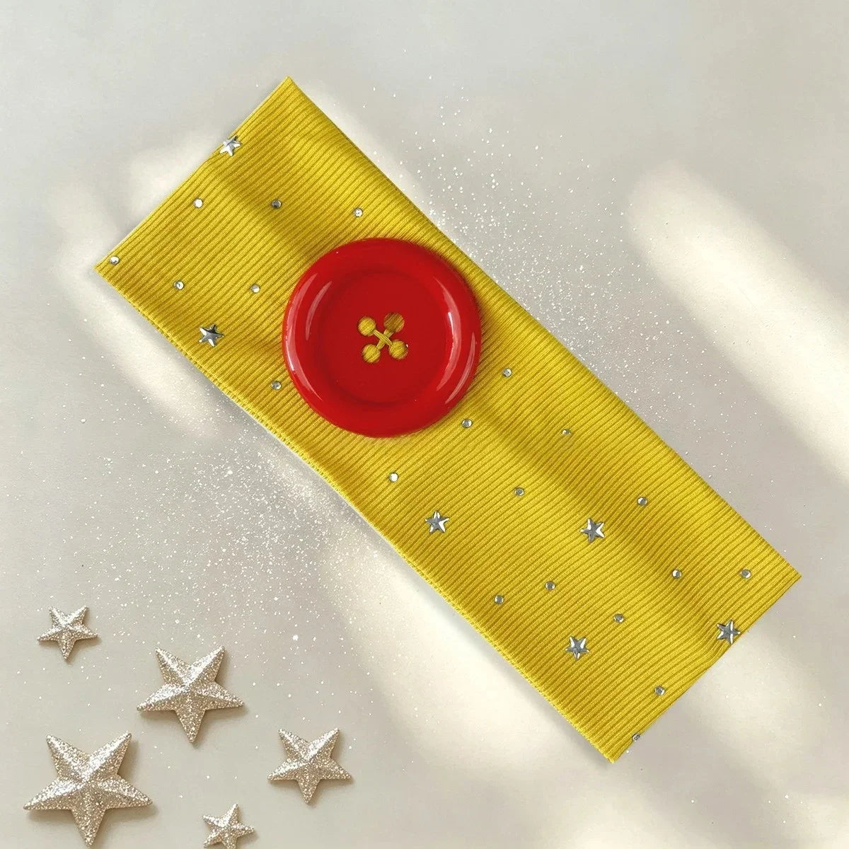 Retro Polka Dot Button Headband - Y2K French Style Cute Sweet Hair Accessory