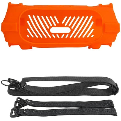 Silicone Case for JBL Charge 6 - Soft Protective Cover with Strap & Carabiner