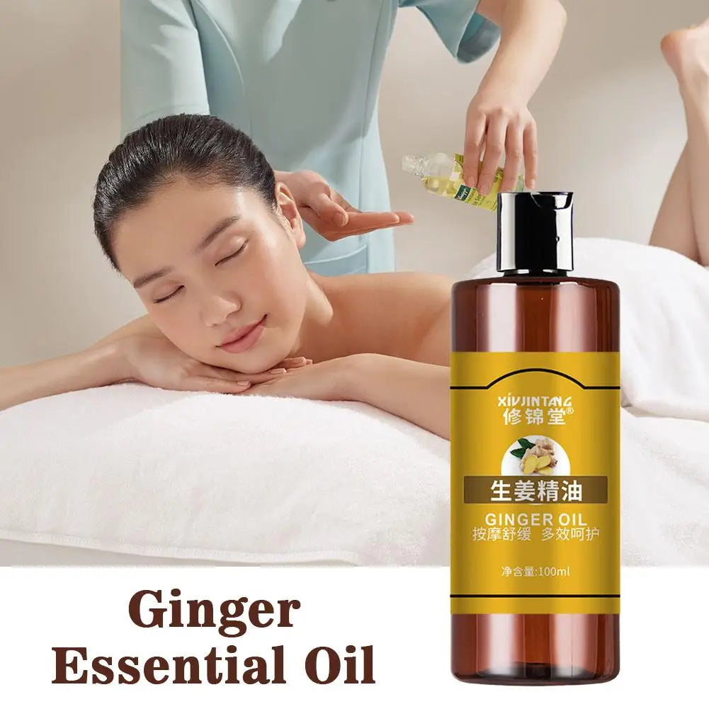 Ginger Essential Oil - Pure Plant Massage Oil for Moisturizing, Hydrating & Spa Body Care