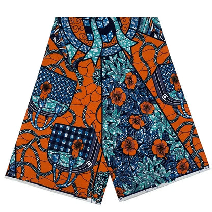 African Ankara Wax Print Fabric - 100% Cotton Batik Patchwork Sewing Material for Dresses & Crafts
