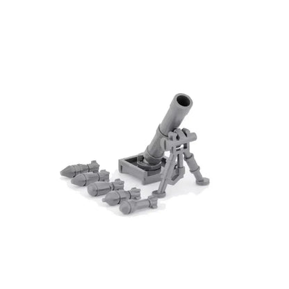 Military Building Blocks Soldier Set - Tactical Weapons Figures with Gatling Gun, Rifle, Mortar & Accessories Toy Kit