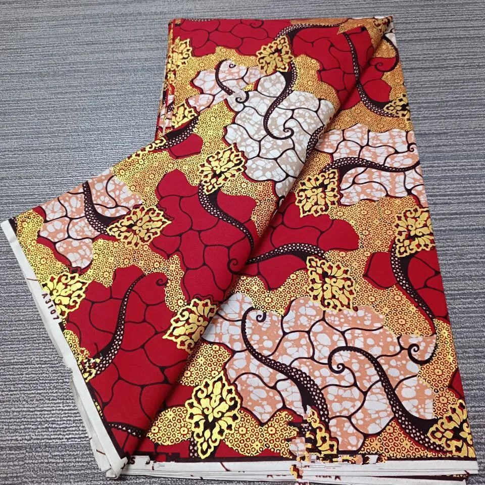 100% Cotton African Wax Print Fabric - High Quality Ankara Fabric 6 Yards