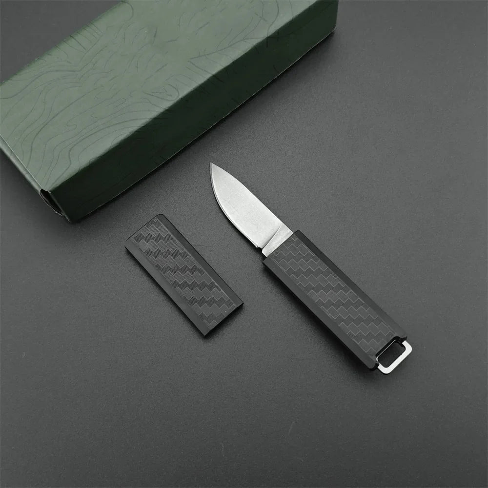 Mini Fixed Blade Knife 2425 – 8Cr13Mov Steel Blade with Nylon Fiber Handle for Outdoor EDC, Survival, Camping & Hunting