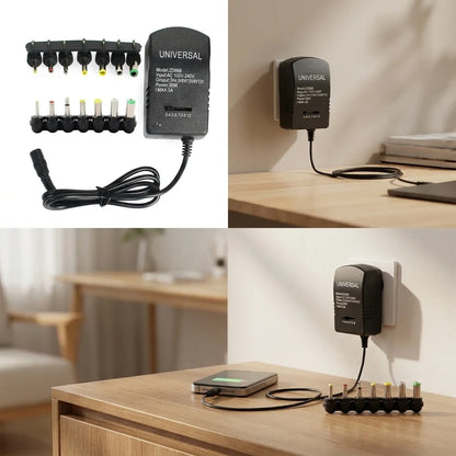 Adjustable Voltage Power Adapter - AC 220V to DC 3V-12V Universal Charger Converter for Electronics