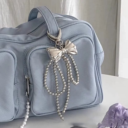 Heart-Shaped Mirror Keychain - Y2K Metal Bag Pendant, Sweet Trendy Fashion Accessory