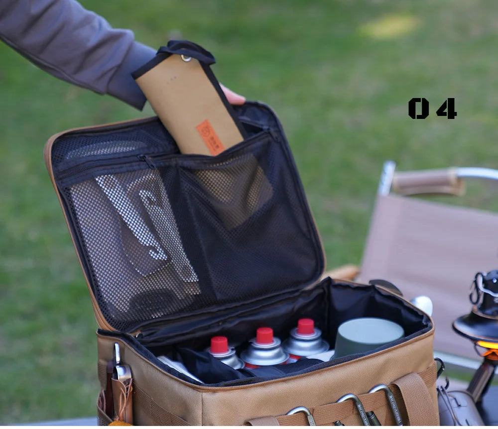 30-42L Waterproof Tactical Camping Storage Bag – Insulated Folding Organizer for Outdoor Gear, Picnic, and Field Equipment