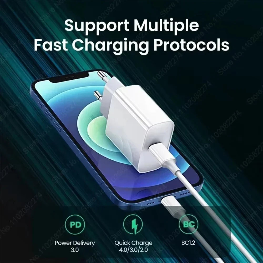 PD 40W Fast Charger - USB-C Charging Cable for iPhone 16/15/14/13/12/11 Pro Max, Plus & iPad Air
