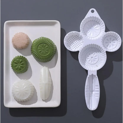 Mung Bean Cake Mold Press – Hand-Pressed Mooncake & Dessert Baking Embossed Cake Shaping Bowl Mold Tool