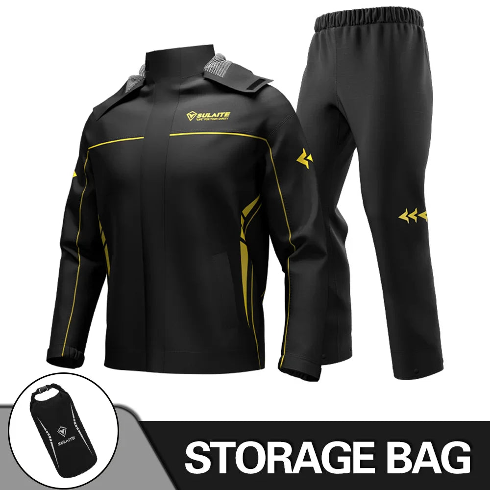 Waterproof Motorcycle Raincoat Suit – Men & Women Moto Raincoat Jacket & Pants Set for Bikers