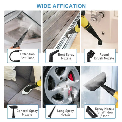 Handheld Electric Steam Cleaner – High Temperature Sterilization for Air Conditioning, Kitchen Hood & Car Cleaning, EU/US Plug