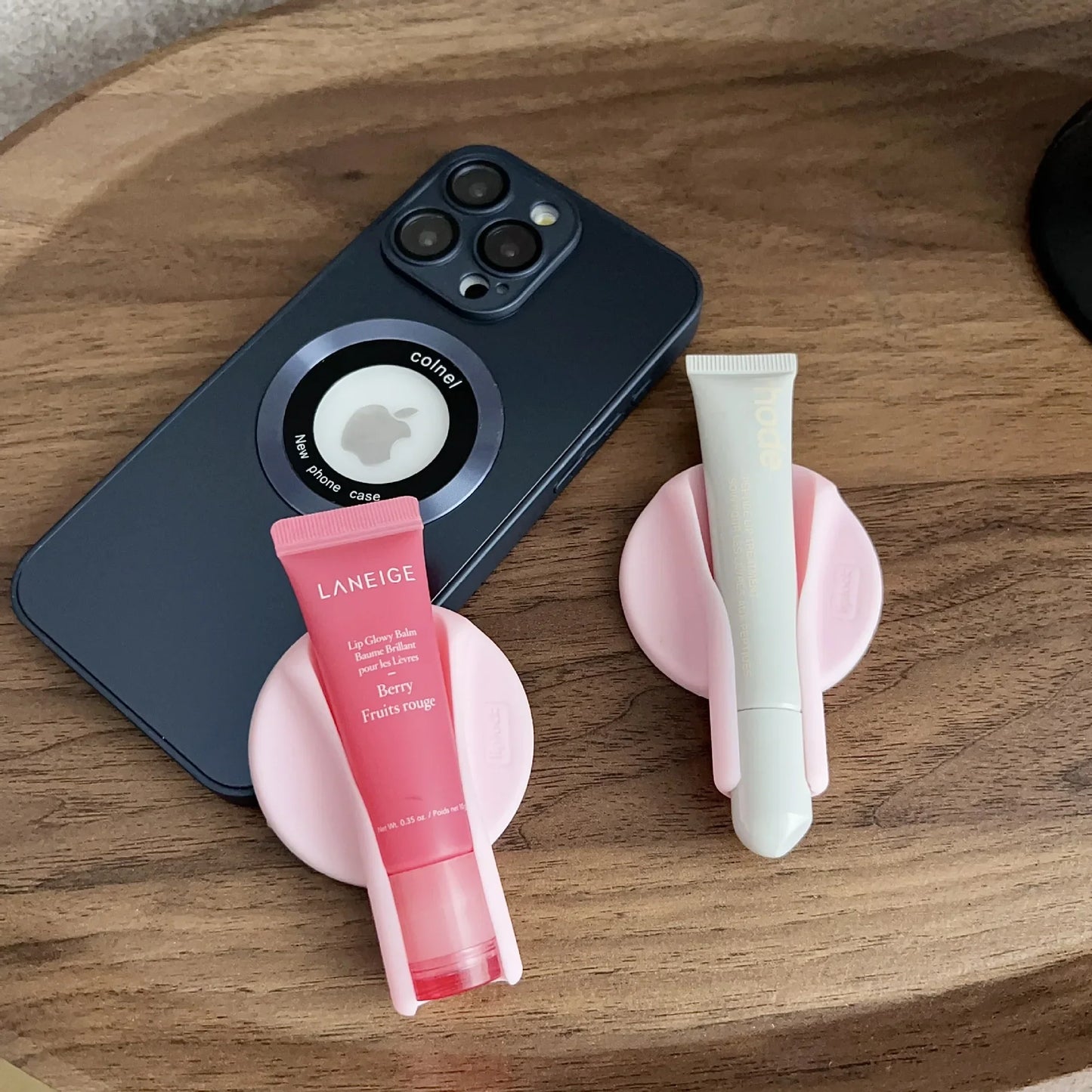 Fashion DIY Lipstick Makeup Soft Silicone Phone Case for iPhone 13/14/15 Pro Max: Portable Lip Gloss Holder Cover Shell - Stylish and Functional!