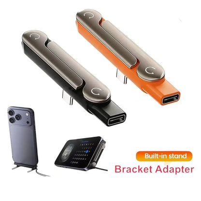 USB-C Phone Charging Holder - 240W Fast Charging OTG Adapter with Foldable Stand