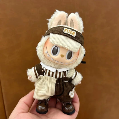 17cm Labubu Doll Accessories – Fashionable Clothing for V1/V2/V3 Labubu Dolls, Cute Toy Birthday Gift