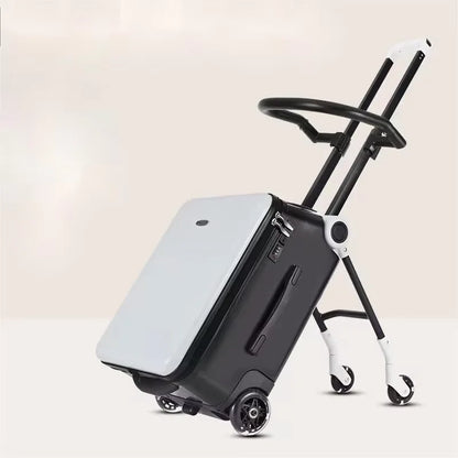 Kids Ride-On Stroller Travel Suitcase – Multifunction Waterproof & Wear-Resistant Luggage Trunk for Children