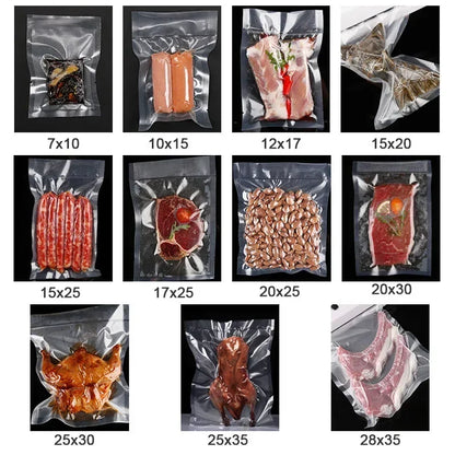 Kitchen Food Vacuum Sealer Bags - Fresh Food Storage & Long-Lasting Preservation