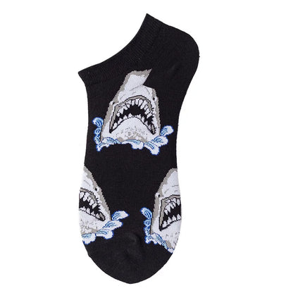 Combed Cotton Ankle Socks for Men & Women - Funny Beer, Fruit & Food Novelty Low Cut Socks (EU 38-43)